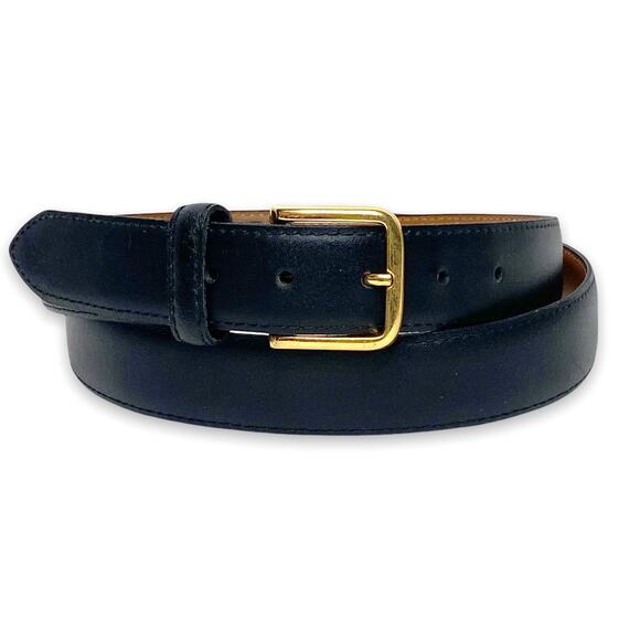 Men's Black Italian Spilt Cowhide Belt USA 44/110 - Picture 1 of 4